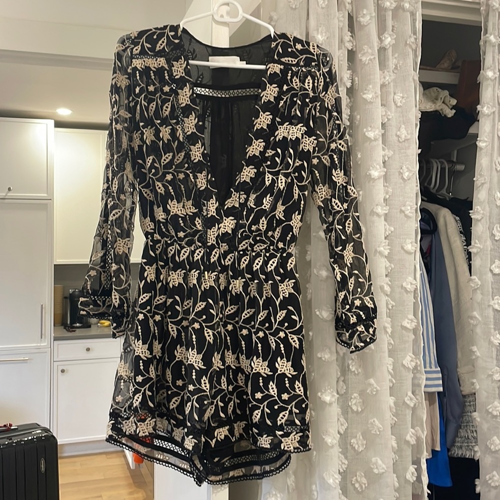 Zimmermann romper. Black and cream.